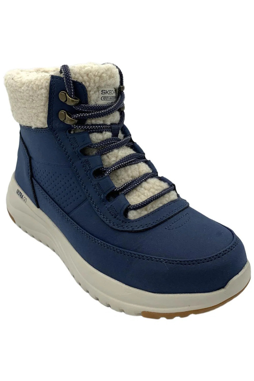 Skechers On-the-GO Lace-Up Hiker Boots Navy - Medium
